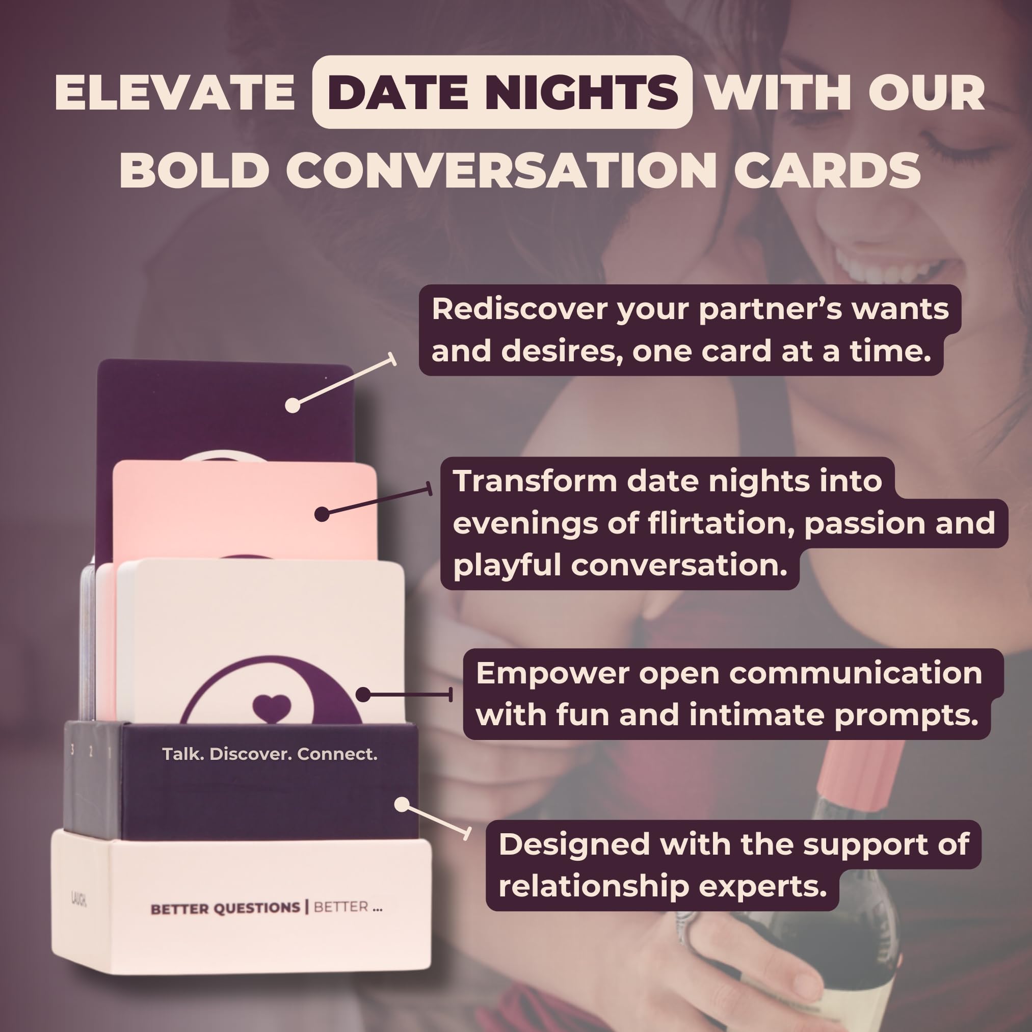 Our Guilty Pleasures Couples Game - The Best Conversation Cards For Couples - Perfect For Date Night - 120 Cards - 3 Exciting Levels - Image 4