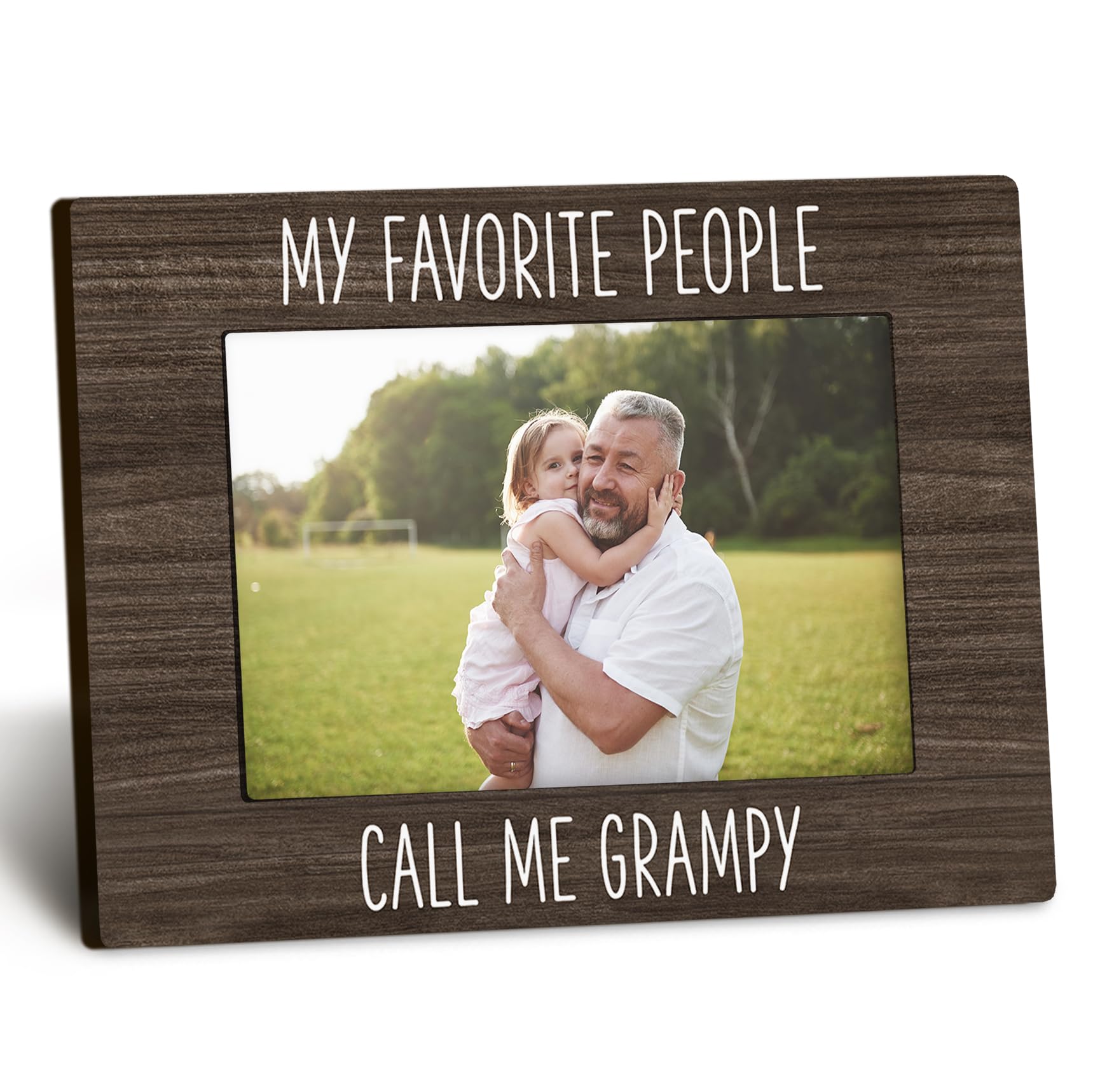Grampy 4x6 Picture Frame, Grampy Gifts, Grandpa Photo Frame, Grandkids Photo Frame, Gifts for Grampy from Grandkids, My Favorite People Call Me Grampy Picture Photo Frame for Desk Decor
