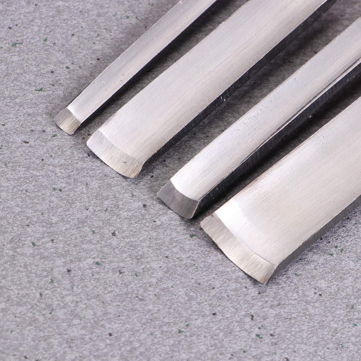 4-częściowy zestaw dłut do drewna, profesjonalne dłuta do drewna do stolarki, rzeźbienia (dłuta z otworem wewnętrznym 6 mm, 12 mm, 18 mm i 24 mm)
