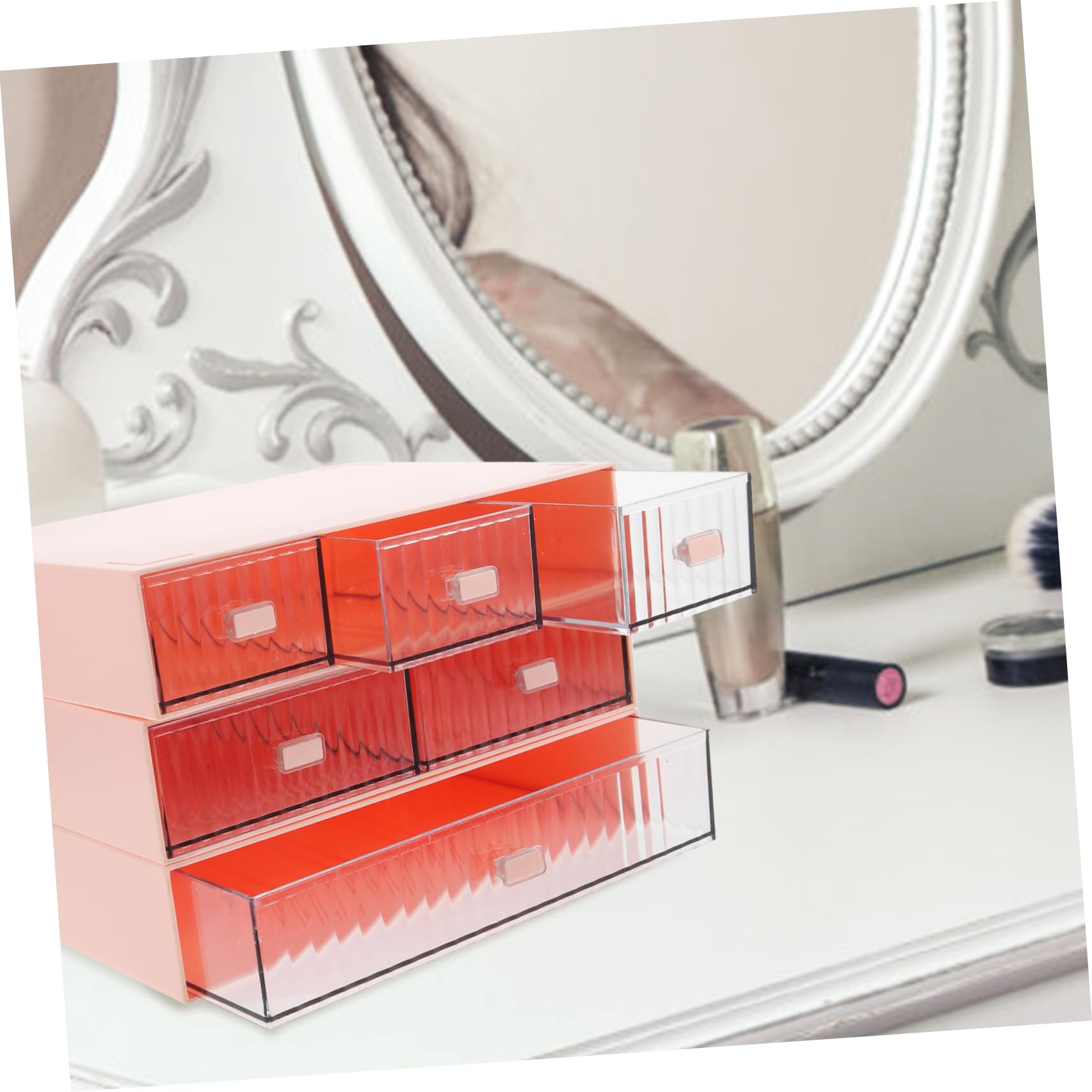 HOMSFOU Boîte De Rangement Tiroir Empilable Pour Table Organisateur De Maquillage Et Papeterie Pratique Et Stable