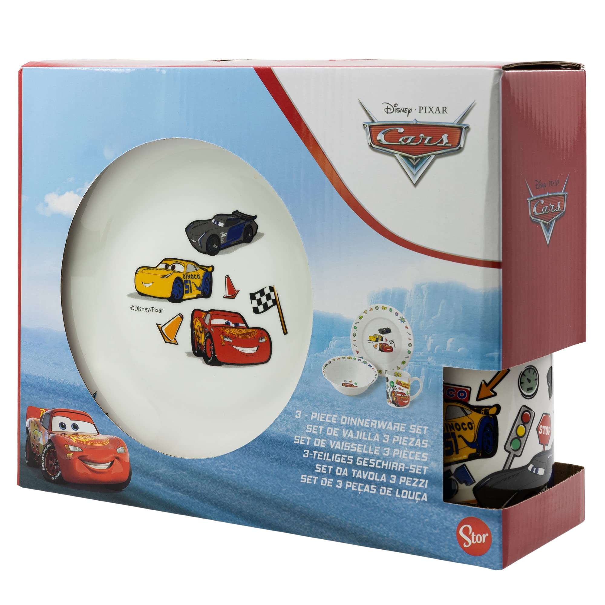 Coffret cadeau 3 pièces (bol, assiette, tasse) Cars - Disney