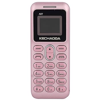 KECHAODA A27 Keypad Dual Sim Mini Mobile Phone with External Memory Slot 1.68cm (0.66 inch) Display Only Mobile Phone & Charging Cable in Box, Battery,No Charger - Rose Gold
