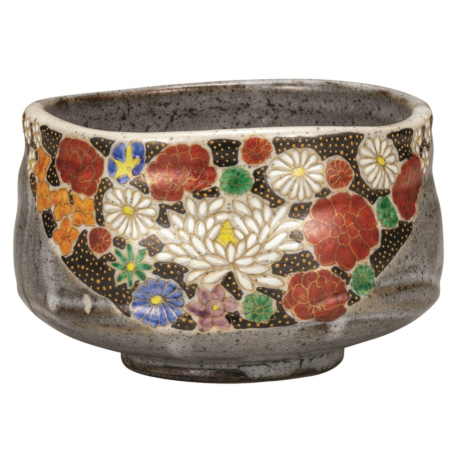 Amazon | 九谷焼 抹茶碗 花詰 | 金井陶苑 | 抹茶碗 通販