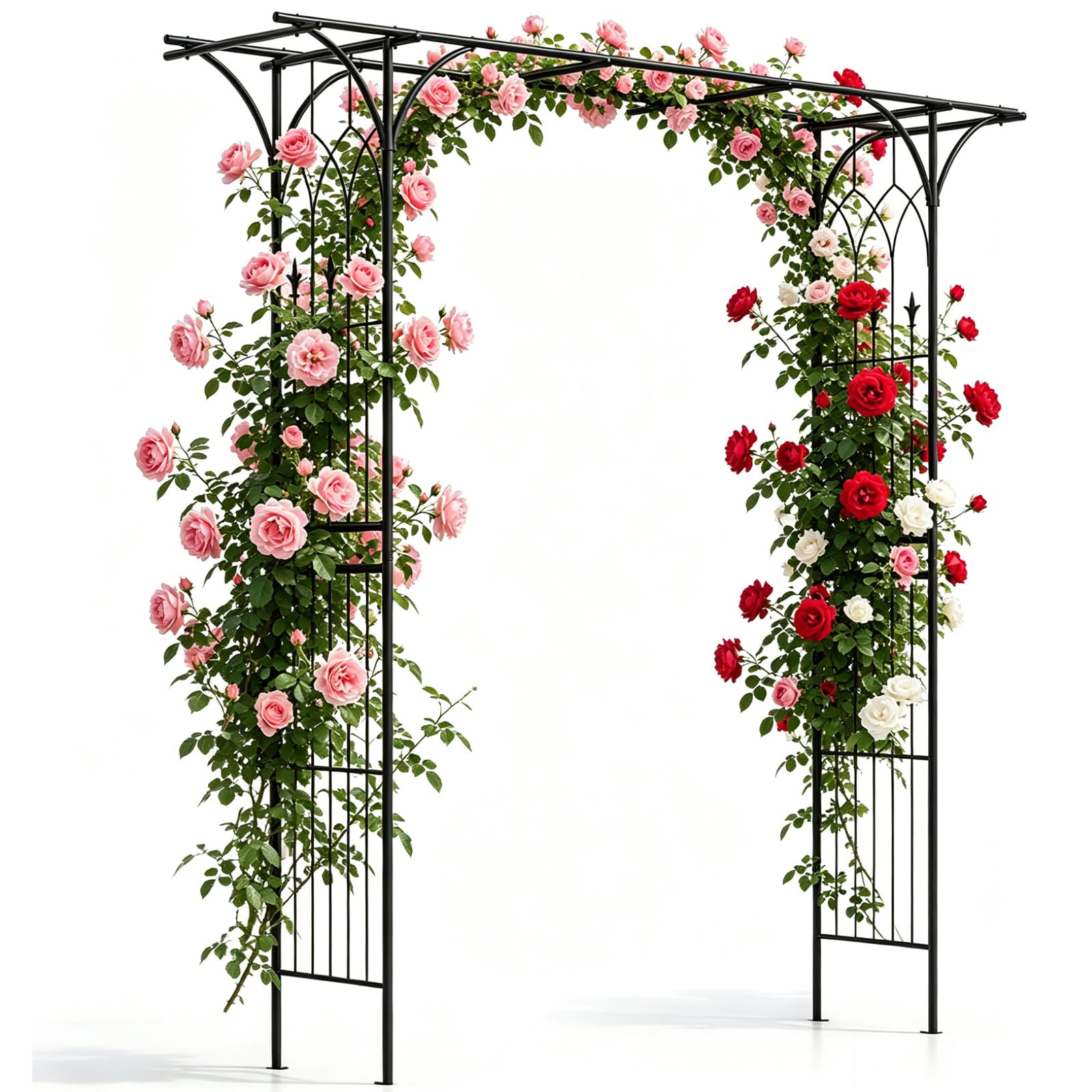 Tangkula 6.7 Ft Metal Arch with Gate