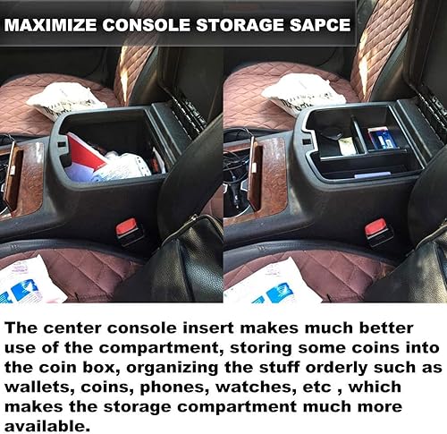 Miniatura 6 de EDBETOS Bandeja organizadora de consola central compatible con GMC Sierra 1500 Chevy Silverado Suburban 2500 Avalanche 07-13 Accesorio 07-14 Sierra