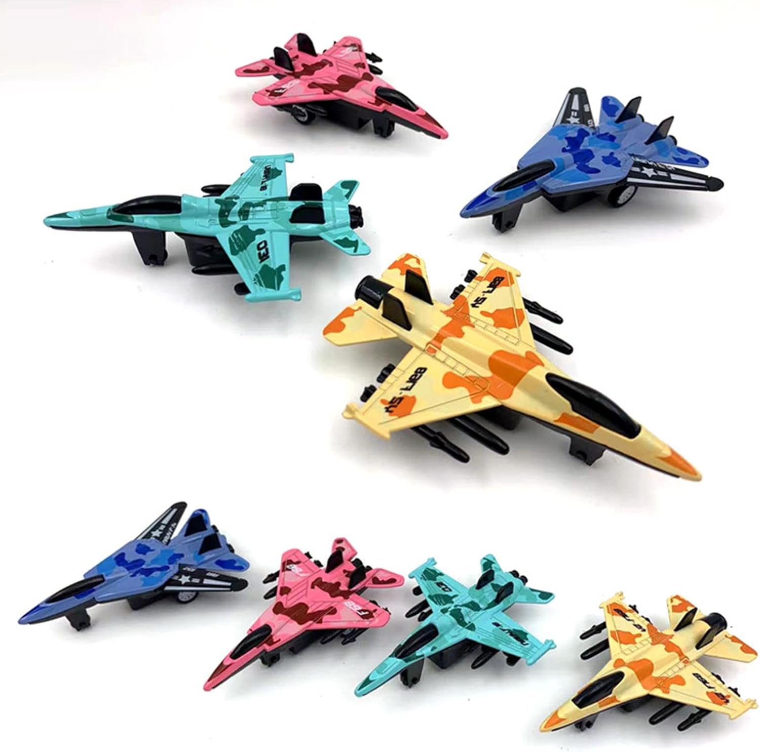 4X Alloy Metal Models Aircraft Children Toy Fighter Jet for Bedroom Desktop