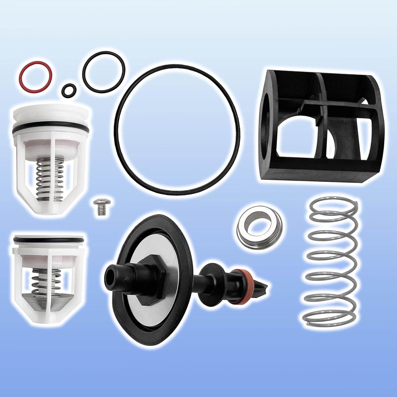 0887793 887793 Total Repair Kit Replacement for 1 inch 009M2 Reduced Pressure Zone Repair Kit,Include First and Second Check Assembly,Relief Valve,Retainer and Spring.