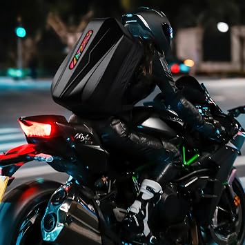 Gelrova Evolution LED Backpack, Motorcycle Riding Backpack Hard Shell with LED Screen, 18 Inch
