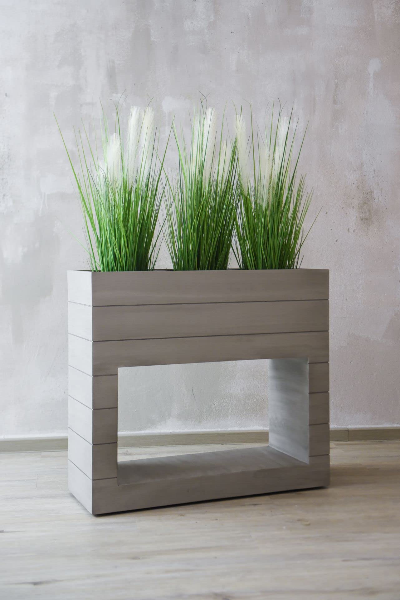 VIVANNO Herbe Artificielle Plante Artificielle Pampas Herbe Artificielle Pampas 80 cm en Pot Blanc