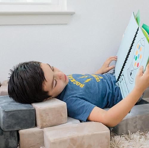 Miniatura 8 de El bloque de construcción original de felpa premium para niños - Bloques de espuma seguros certificados en fundas de tela lujosamente suave - Juego