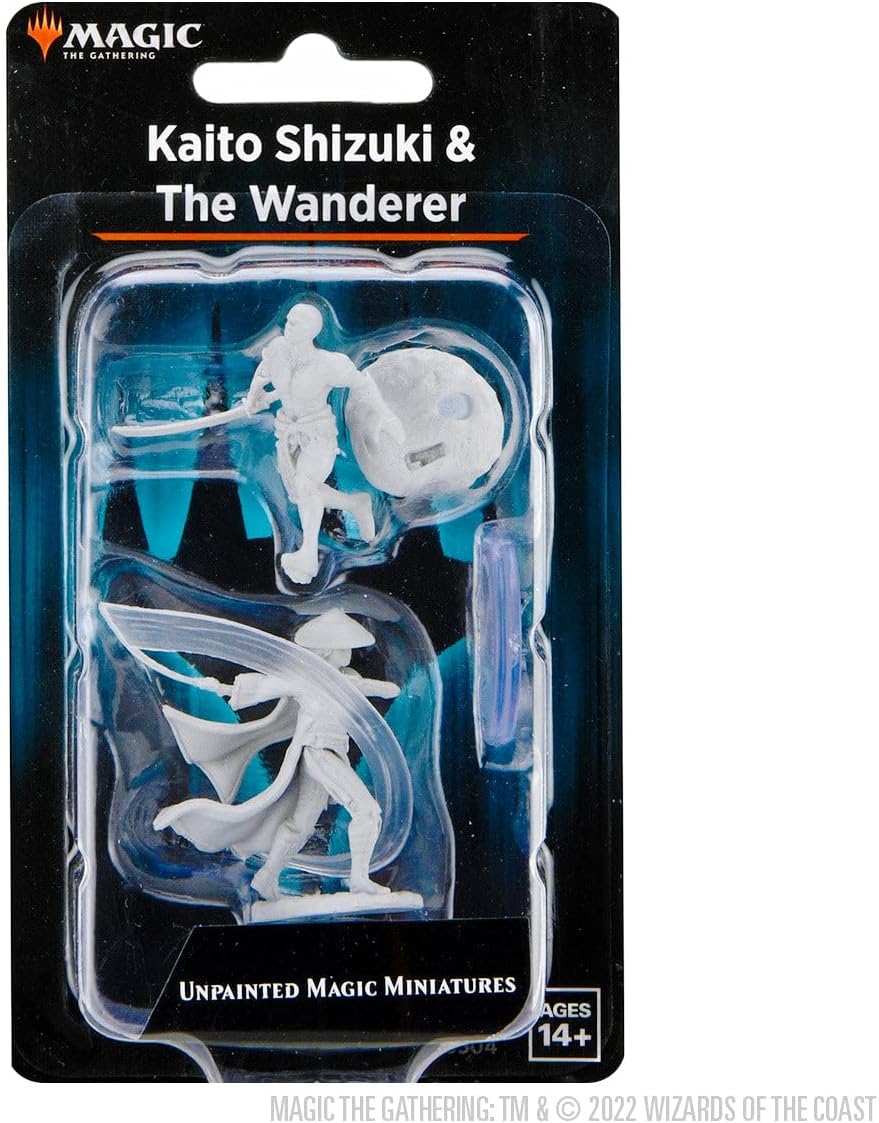 Magic: The Gathering Unpainted Miniatures - Kaito Shizuki & The Wanderer