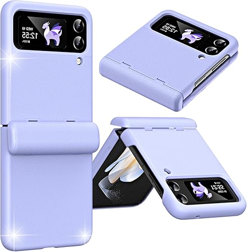 Miimall Funda compatible con Galaxy Z Flip 4, delgada, resistente a las caídas, antiarañazos, bisagra, protección de grado militar, funda de