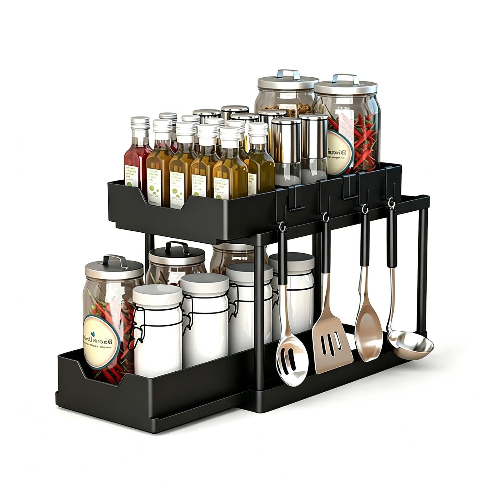 Unterschrank-Organizer 2er Set Doppel Ausziehbar