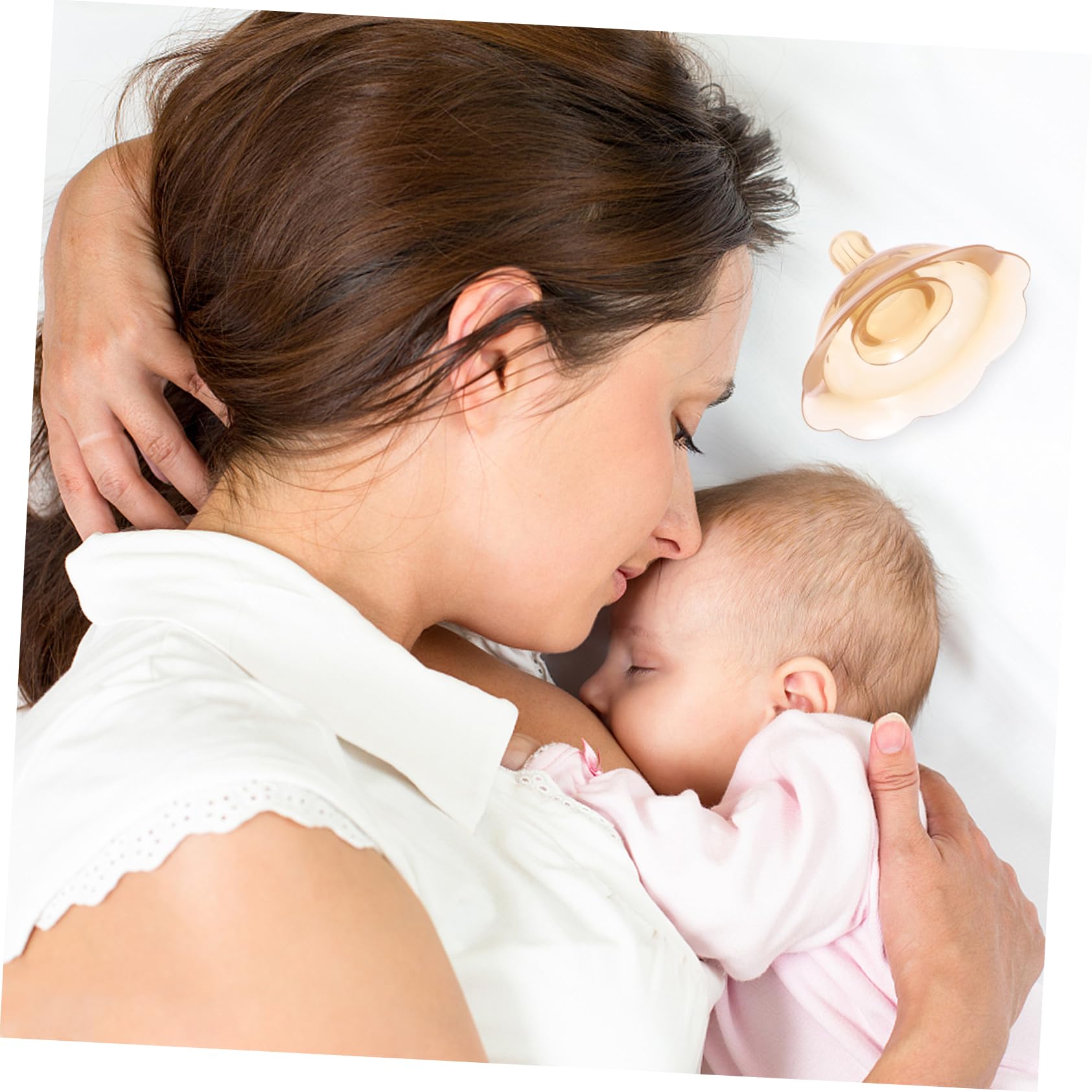 Toddmomy Breastfeeding Supply Silicone Extender Cover with Storage Box Nipple Shields for Nursing Skin Tone Protector for Breastfeeding Comfort and Support