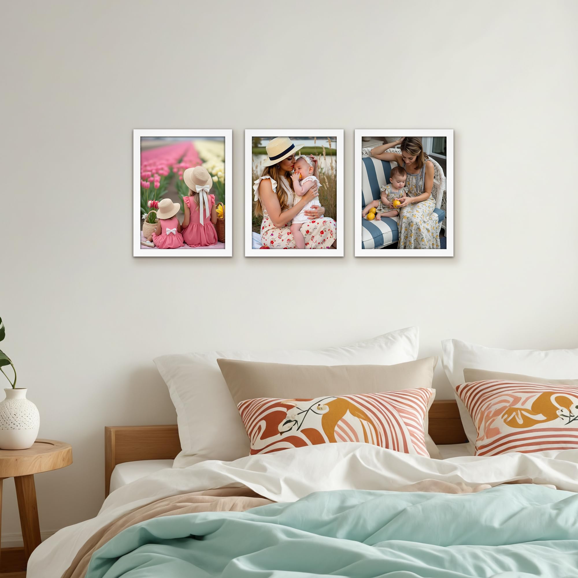 Ditwis 8x6 Photo Frame White, Elegant Frame Suitable for 6x8 Photos and Pictures, Horizontal or Vertical Wall or Table Display - Image 4