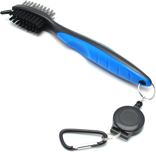 Miniatura 4 de Mile High Life Toalla de golf de microfibra con patrón de gofres  Cepillo limpiador de ranuras para club  Herramienta plegable con marcador de bola