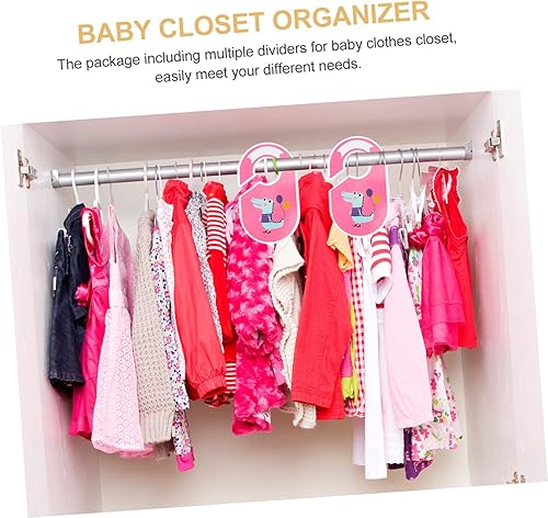 Miniatura 6 de 20 piezas de calcomanías para bebés, separadores de herramientas, colgador de doble cara, divisor de armario, línea divisoria de ropa de bebé,
