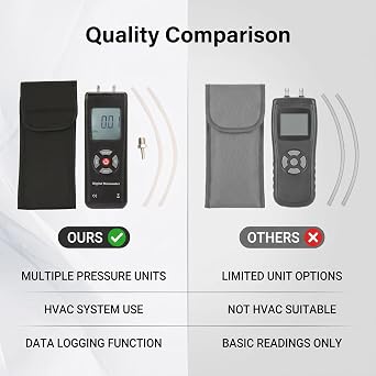 Digital Handheld Manometer TL100 Digital Differential Pressure Meter 11 Units with Backlight