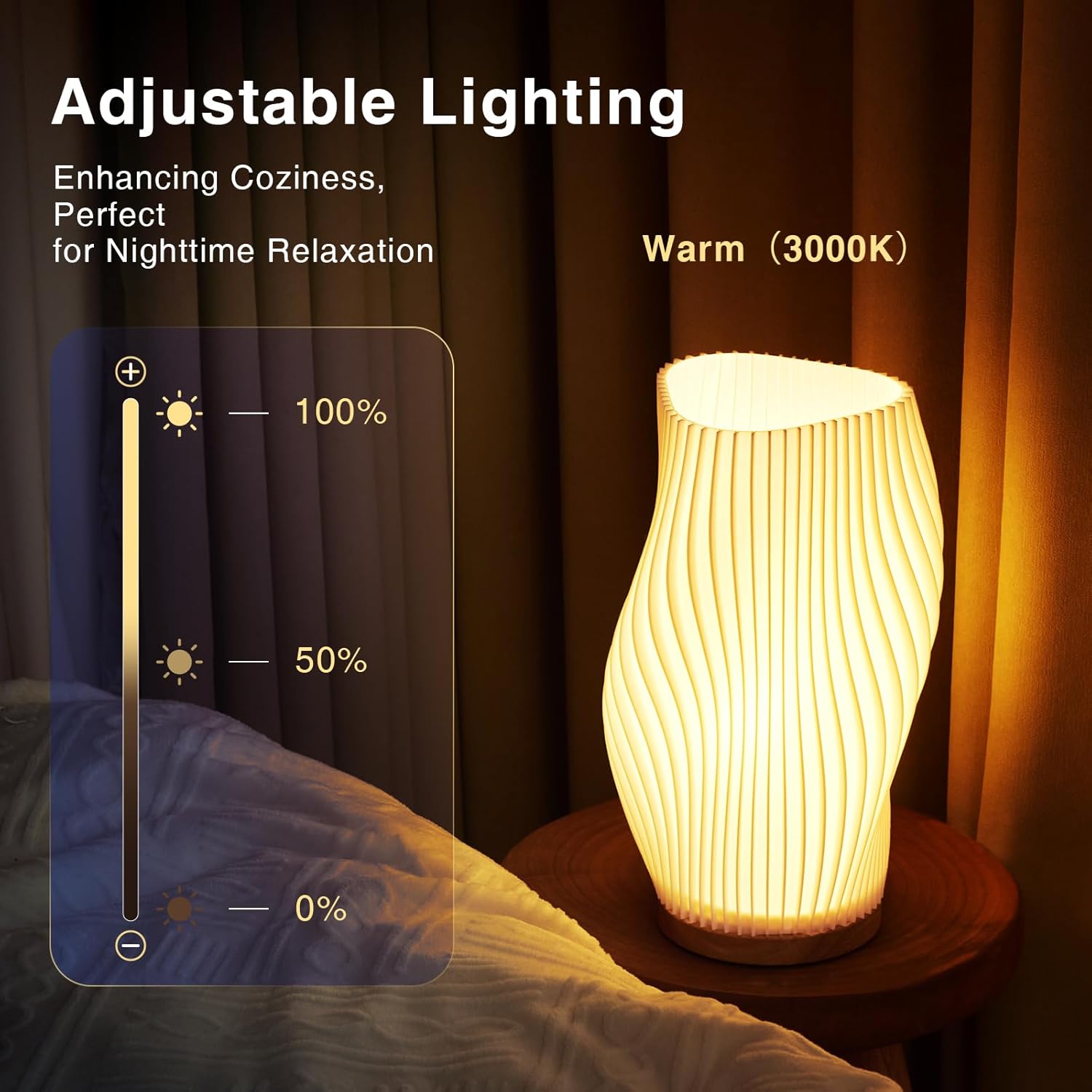 Dawnwake Table Lamp with brightness adjustment slider