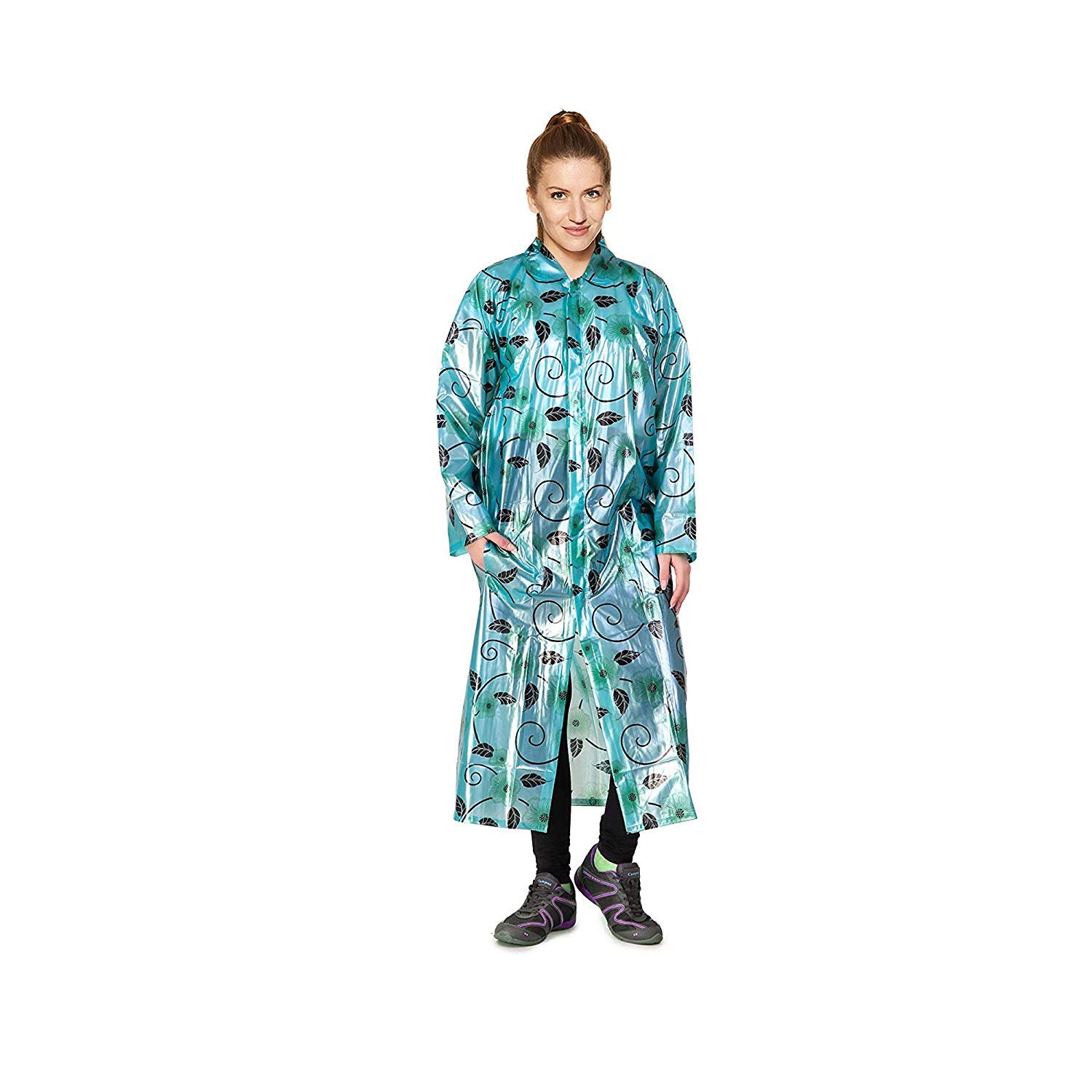 fashion sutra Women's Printed Overcoat|Micro Polyester Overcoat|Raincoat (Light Blue, XX-Large)-picture-13