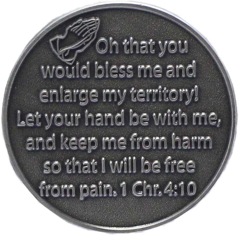 4 Prayer of Jabez Coins Christian Bible Quote (Pkg of 4)