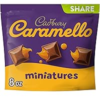 Vista 1 de Cadbury CARAMELLO Miniaturas de chocolate con leche y caramelo, paquete para compartir, 8 onzas