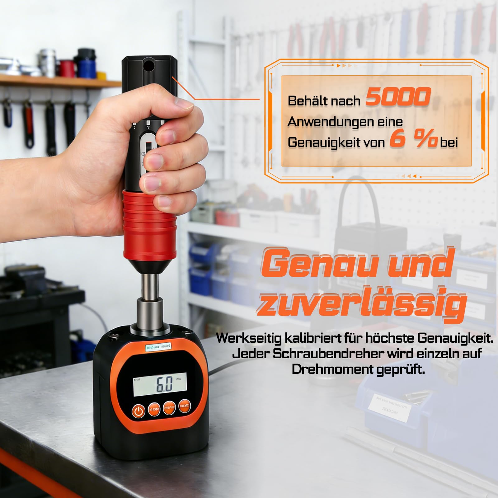 GEINXURN Set di 61 cacciaviti dinamometrici regolabili (1/4 pollici), set industriale SAE con cacciaviti rotativi speciali regolabili con attacco universale, chiave a bussola