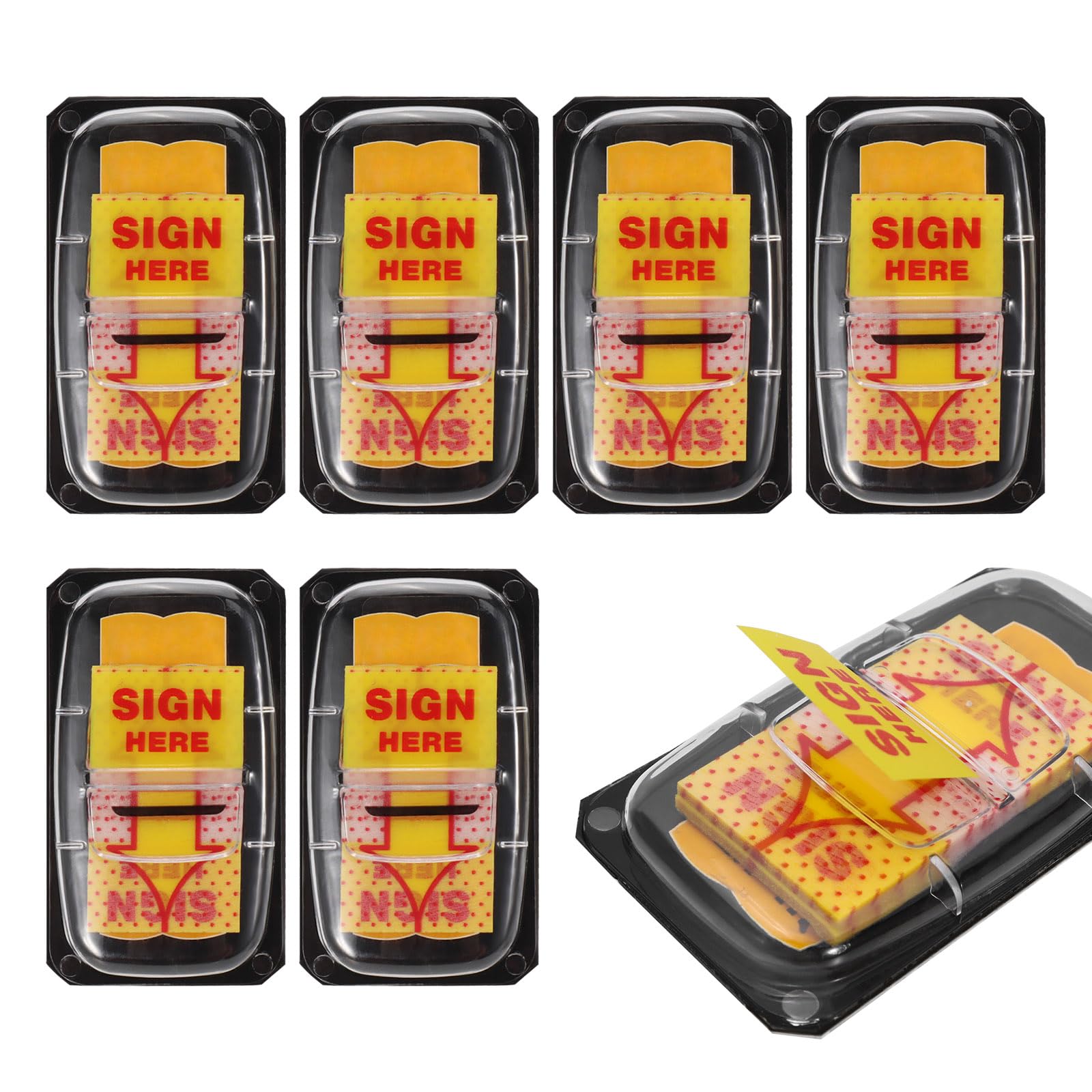 300Pcs Sign Here Tabs Stickers Sign Here Post Its Flags Tabs Flags Arrow Sticky Notes Page Markers Tabs Notary Supplies for Office School Notebook Note Book Notarization (100)