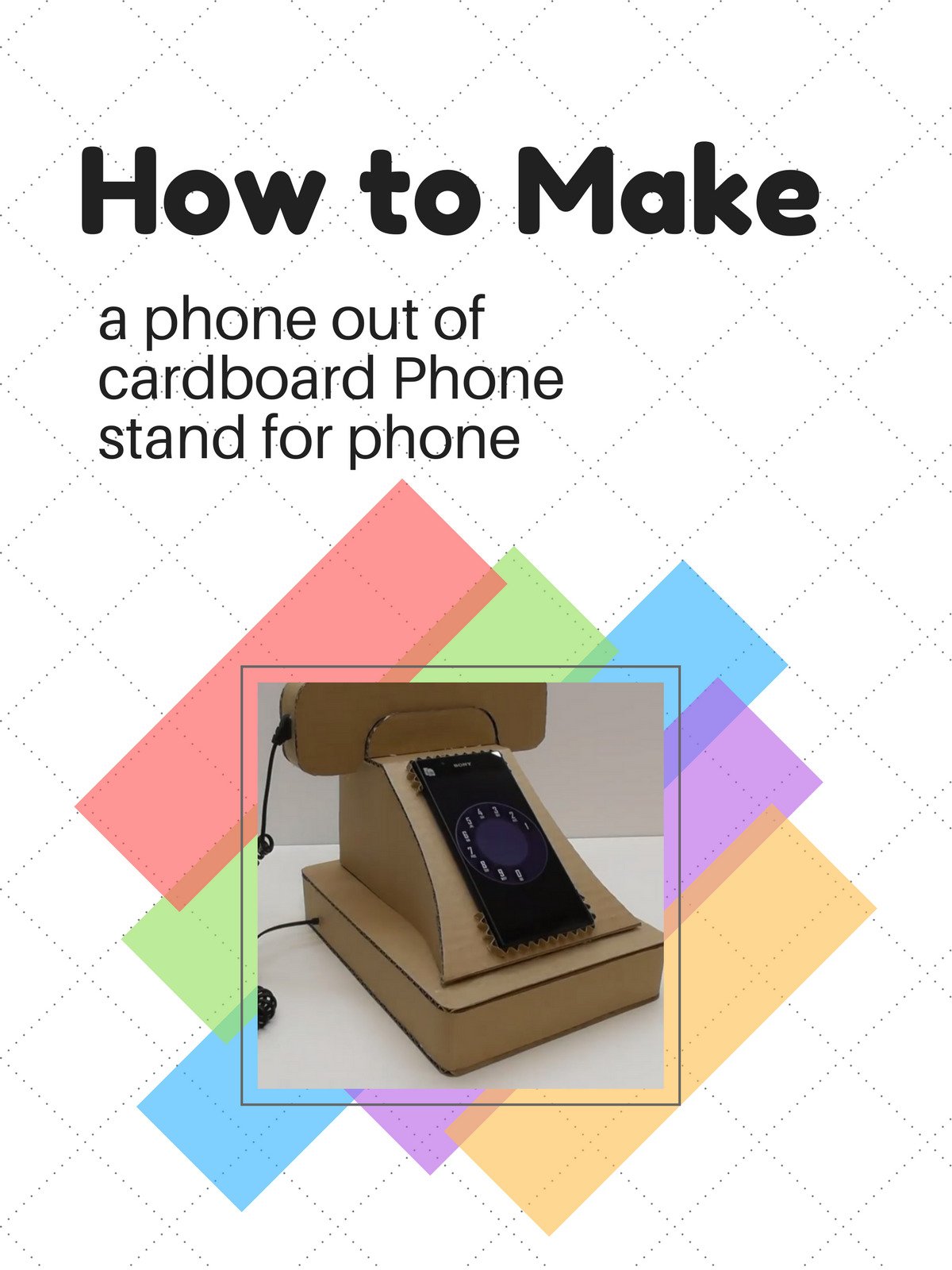 How to make a phone out of cardboard Phone stand for phone