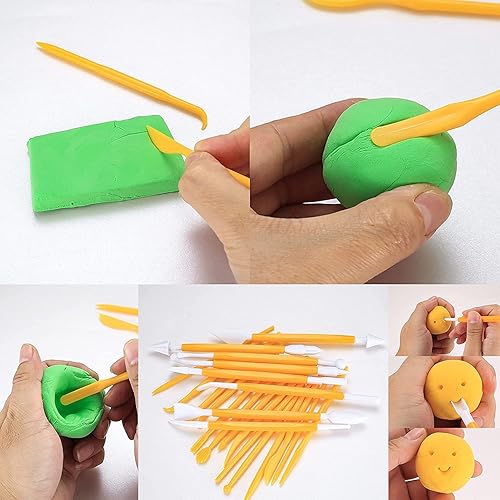 Miniatura 5 de CellyPrum 39 herramientas de escultura de arcilla de cerámica, herramientas de arcilla polimérica, herramientas de tallado de madera, herramientas