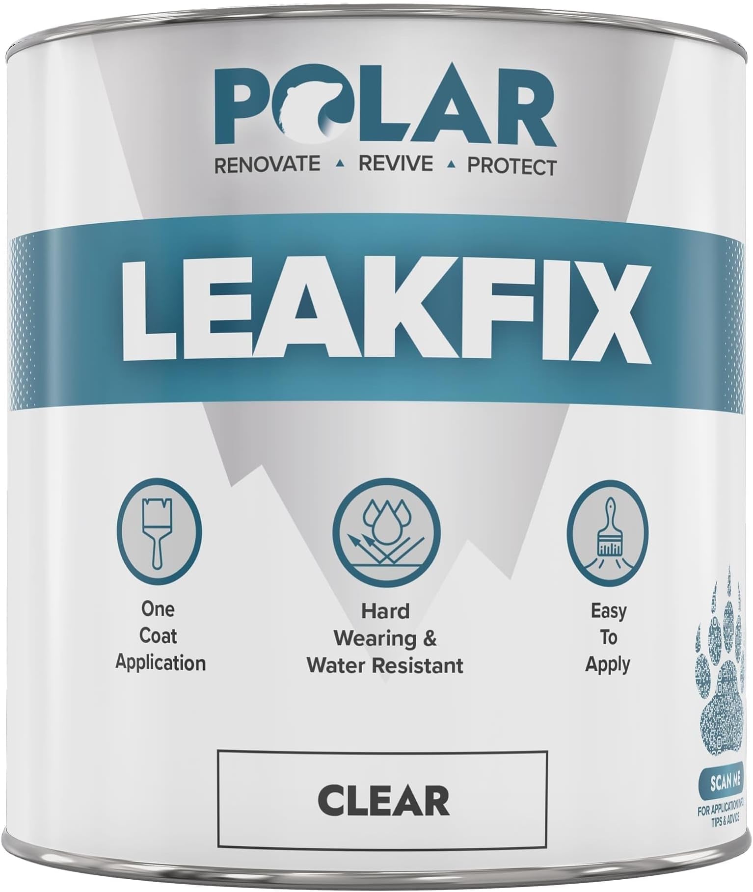 Polar Premium Instant Waterproof Roof Sealing Paint for Leaks, Roof Seal Repair Coating Paint for All Roof Types and Gutters with Reinforced Fibers