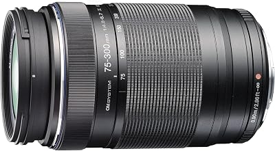 OM SYSTEM M.Zuiko Digital 75-300mm II Lens, Super Telephoto, Compact, Lightweight, Fast Autofocus, for Olympus Panasonic Micro Four Thirds Cameras, Ideal for Wildlife & Sports Photography, Black
