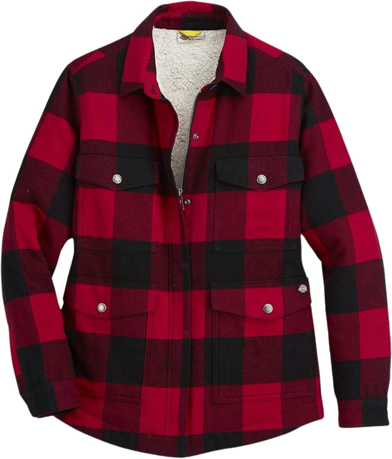 Dickies womens Flannel Sherpa Lined Chore Coat