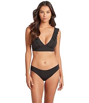 Amazon.com: SEA LEVEL SWIM Frill Bra Bikini Top Swimsuit