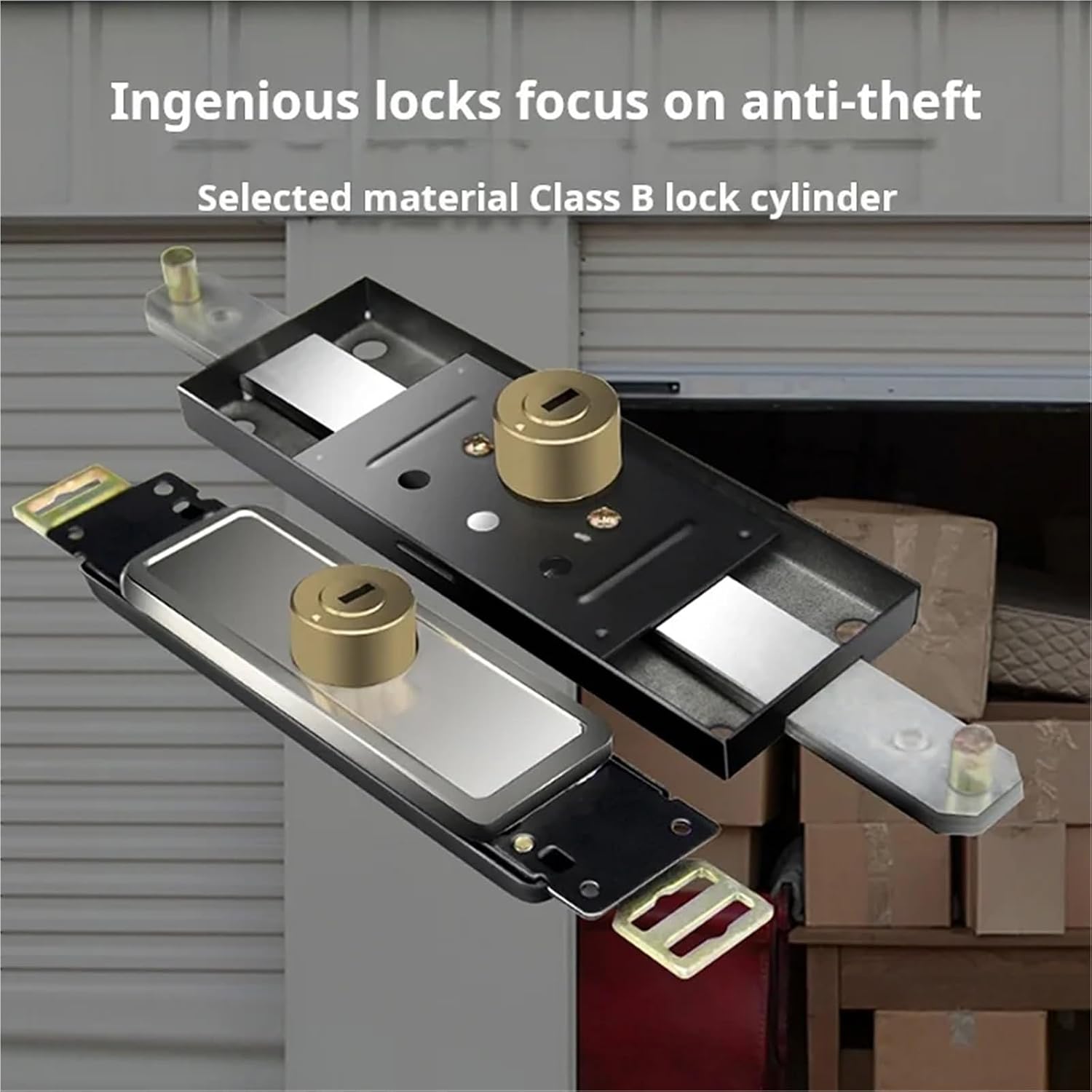 Rolling Door Lock Locks with Key Roll Gate Install Hardware 1Pcs(High-One Word(M))
