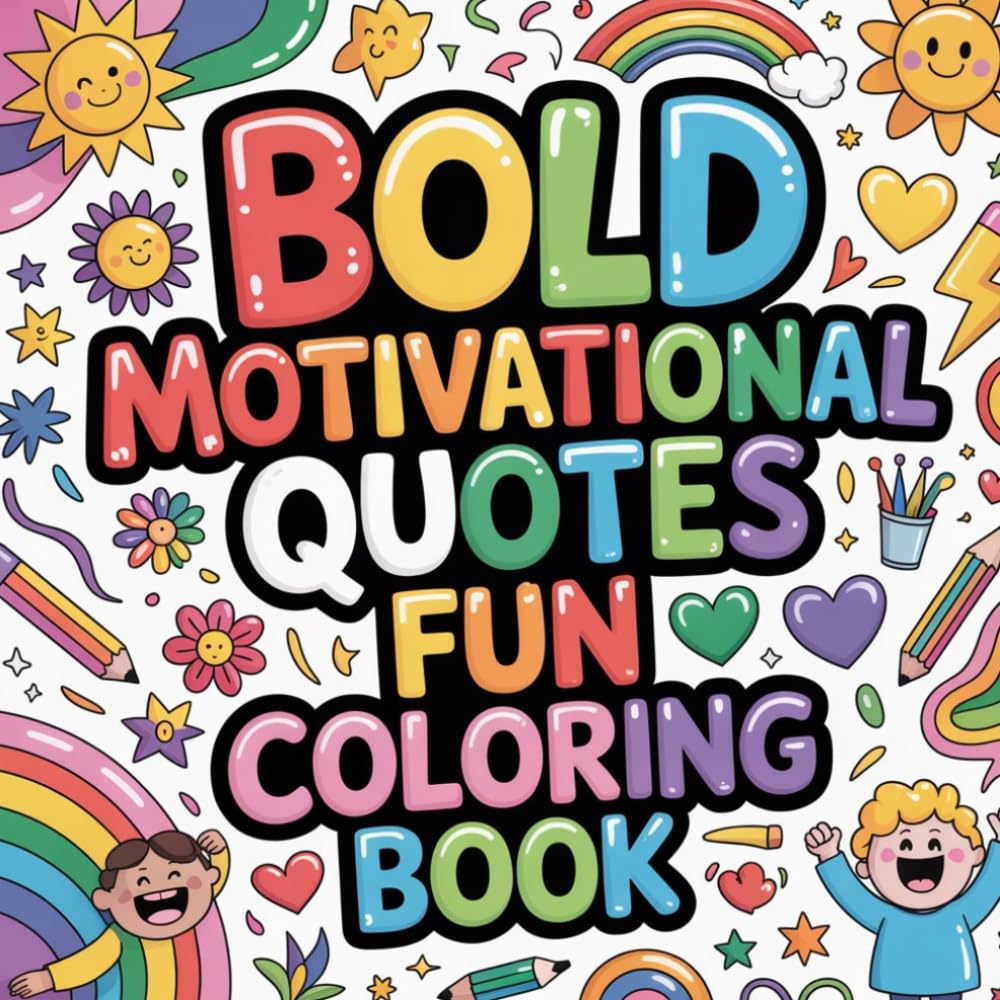 Bold Motivational Quotes Fun Coloring book: positive sayings coloring book adults relaxation, uplifting sayings coloring book teens calm, inspiring ... sayings coloring book adults focus