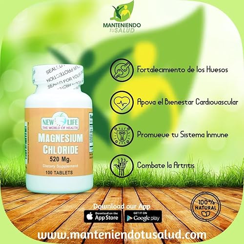 Miniatura 3 de Cloruro de magnesio, soporte articular, 520 mg, 100 tabletas