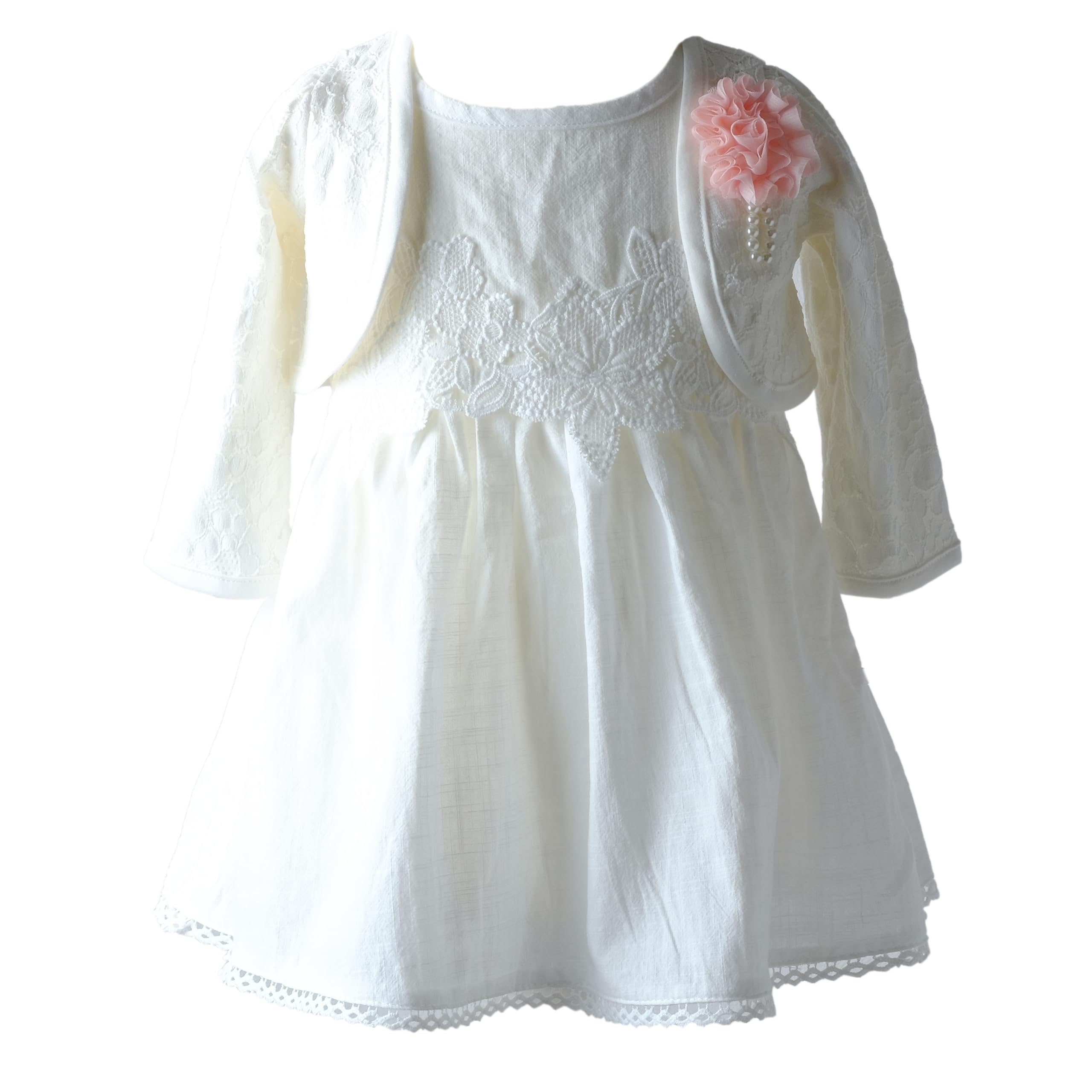 Baumwolle Taufkleid Festkleid Baby Mädchen Kleid Blumenmädchenkleid L15