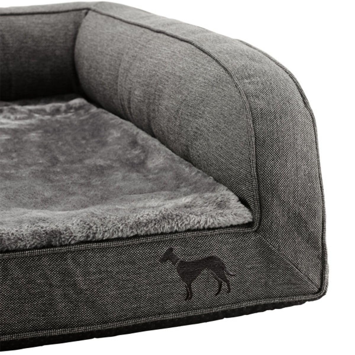 HUNTER Sofá ortopédico Livingston Antracita para Perros, 100 x 80 cm, Grande