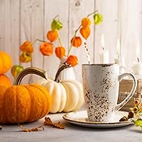 Vista 6 de Whaline 200 popotes de papel de otoño, pajitas desechables de calabaza en acuarela naranja y blanca, popotes decorativos de otoño para cosecha