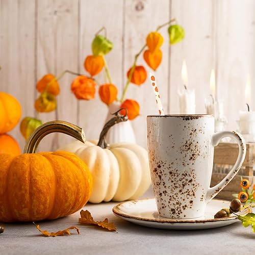 Miniatura 6 de Whaline 200 popotes de papel de otoño, pajitas desechables de calabaza en acuarela naranja y blanca, popotes decorativos de otoño para cosecha de