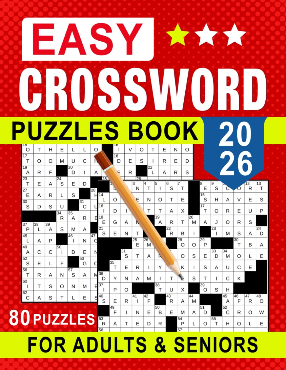 2026 Easy Crossword Puzzles Book for Adults & Seniors: Light and Refreshing Wordplay for Everyday Enjoyment