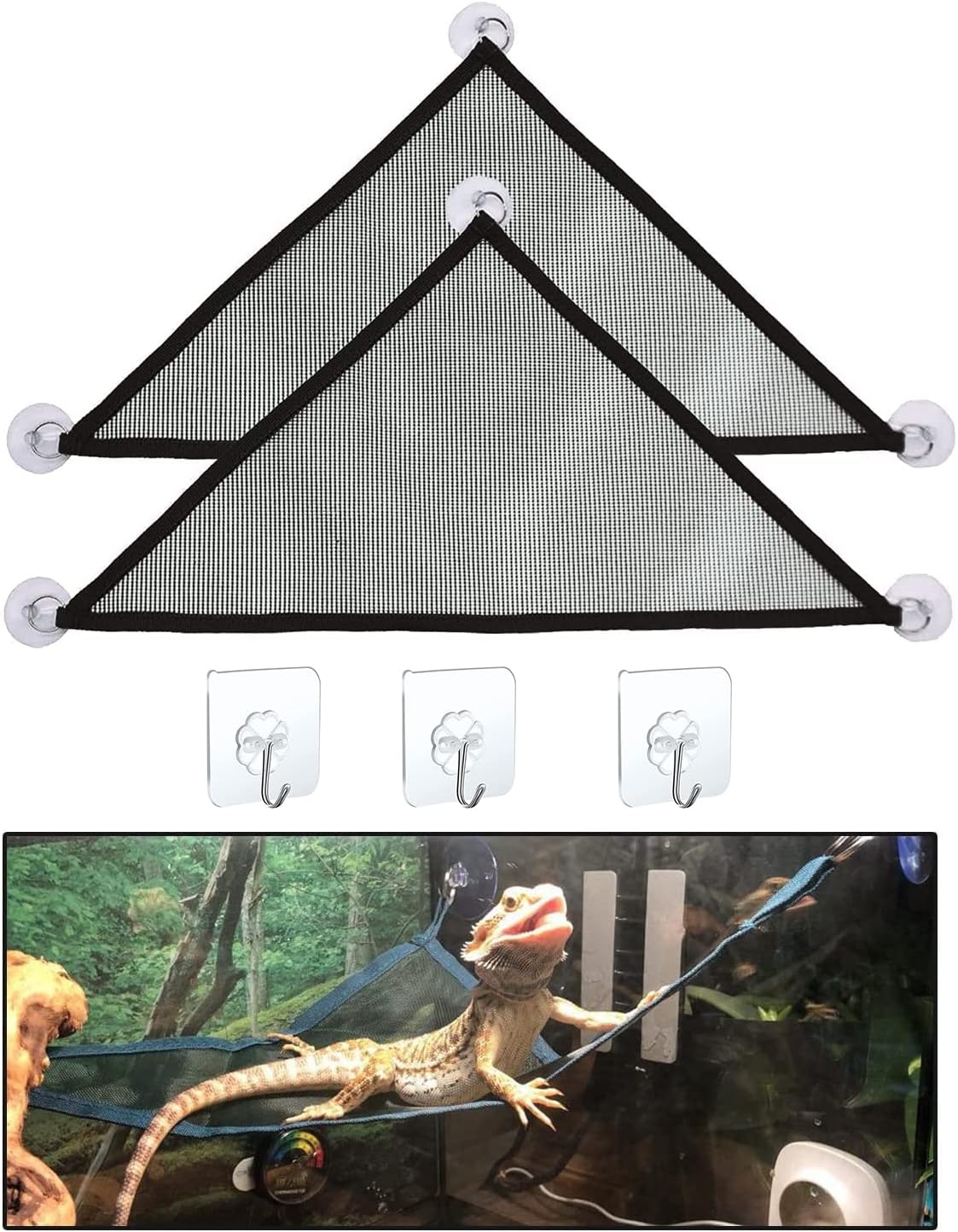 Amazon.com: 2 Pack Bearded Lizard Dragon Hammock, Reptile Lizard ...