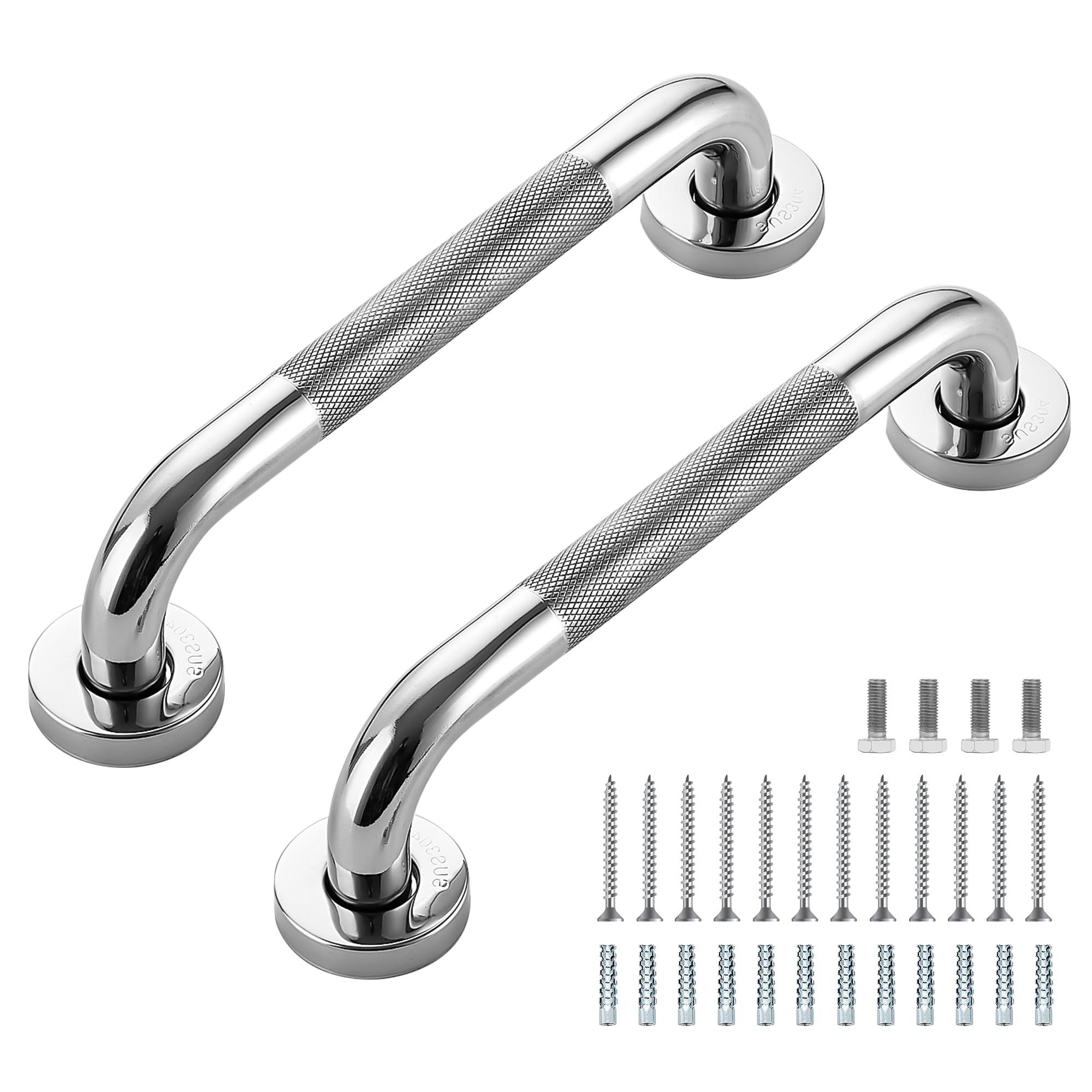 Photo 1 of Ravinte Hardware Grab Bars for Shower, 12 Inch, Polished Nickel