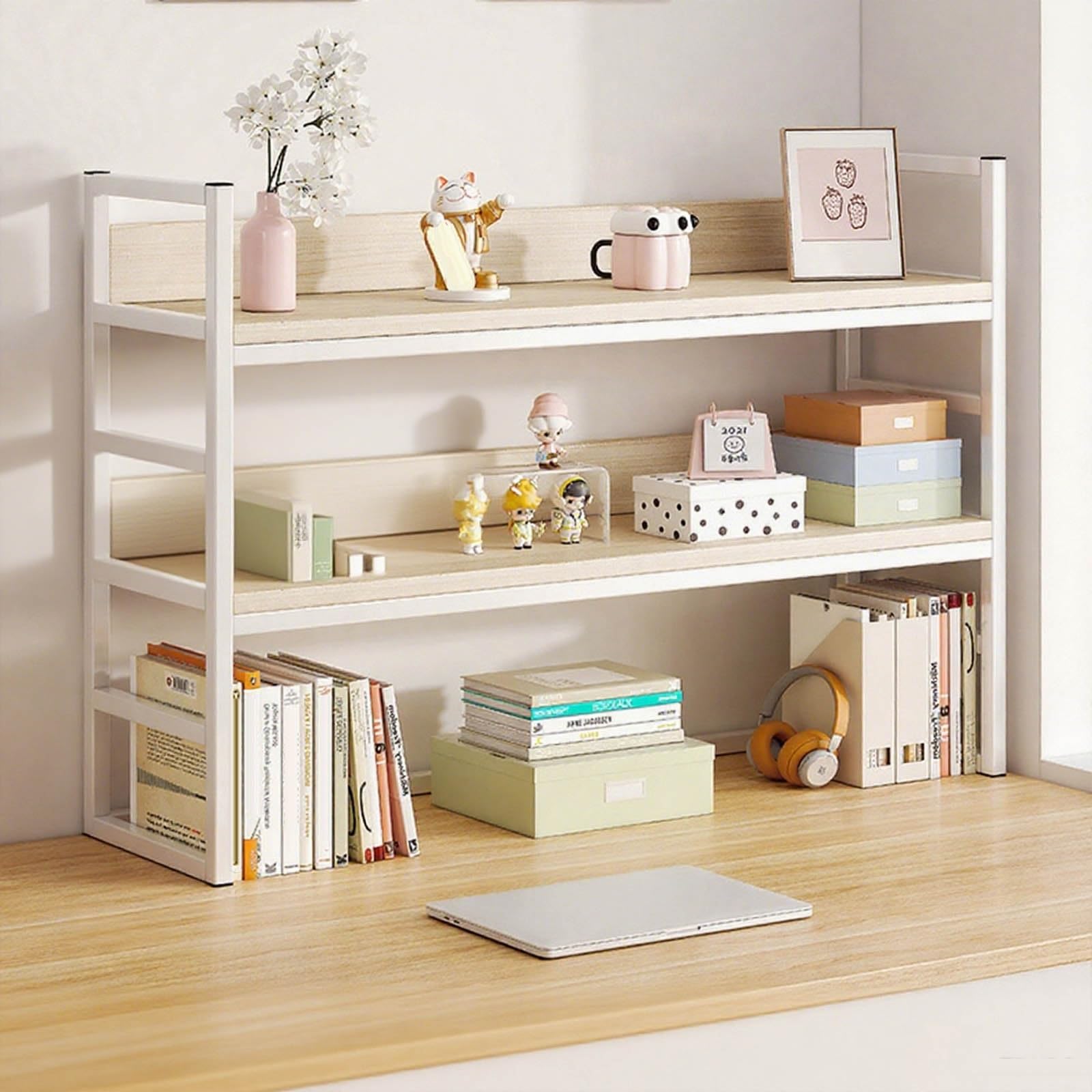 Libreria multiuso da scrivania, organizer da scrivania per casa e ufficio, 40 cm, per libri e accessori da scrivania, ideale per studenti e professionisti
