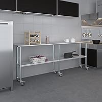 Vista 588 de Mesa de trabajo de acero inoxidable, mesa de metal