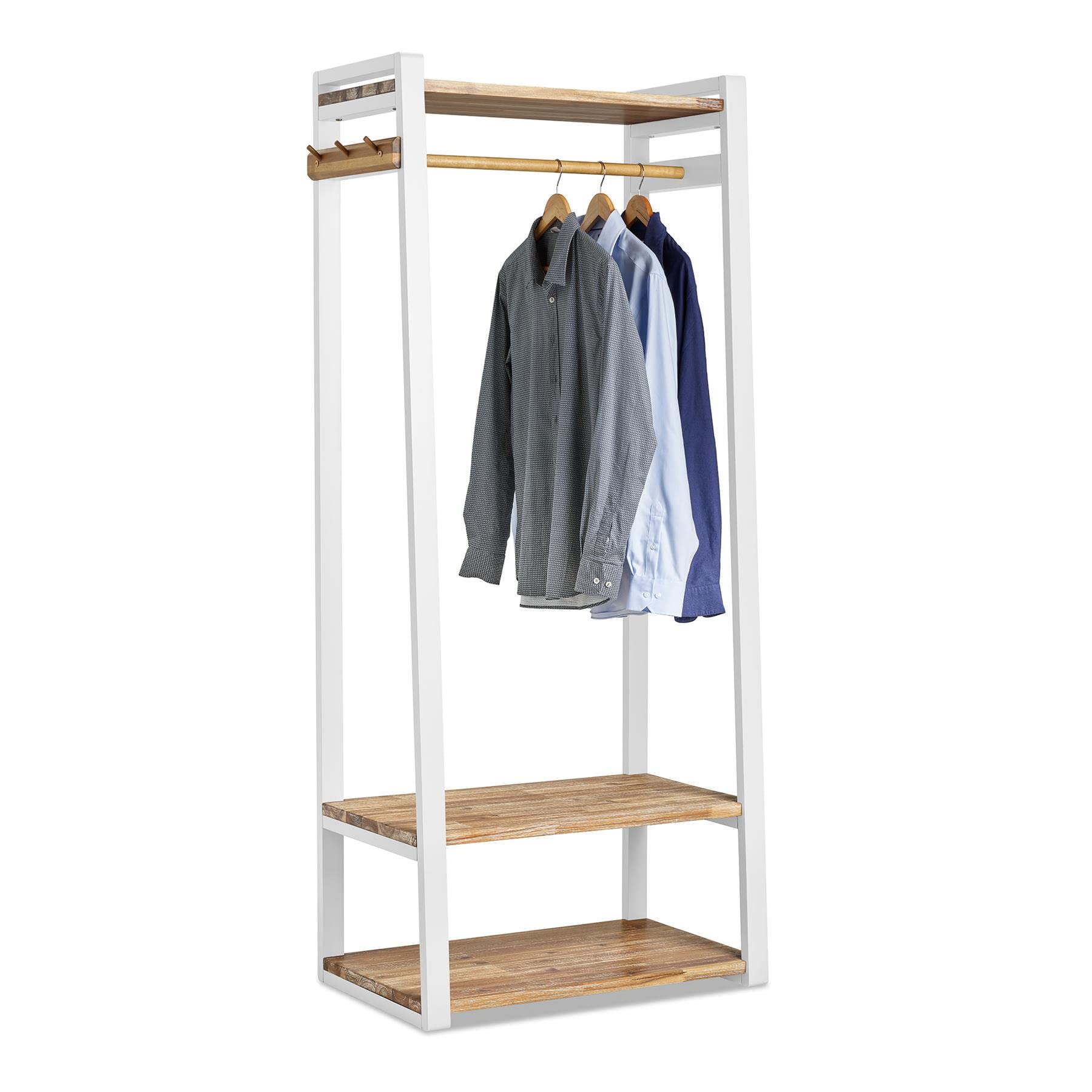 B&Q -  Florence White Open Wardrobe With Shelves