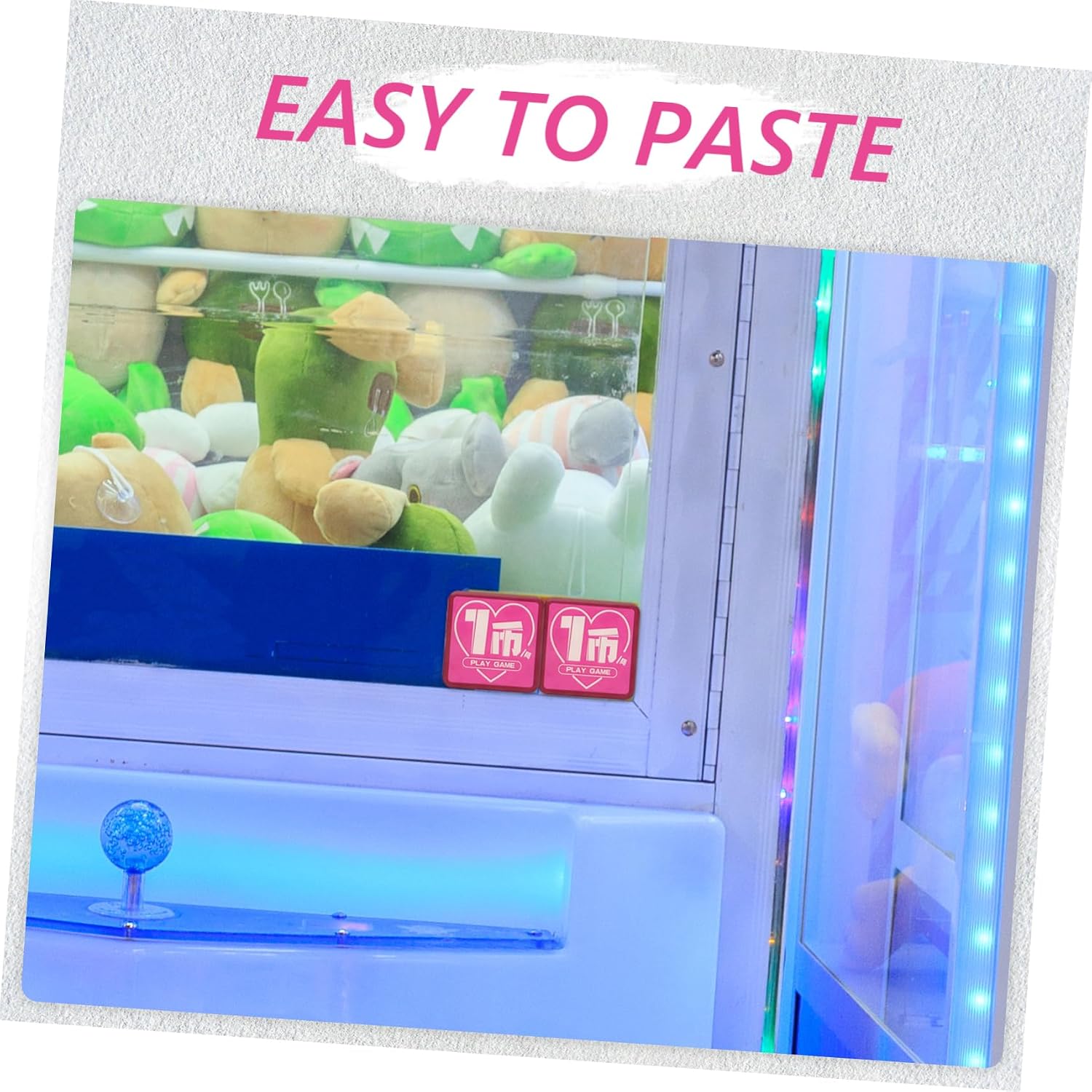 YARNOW 10pcs Insert Coin Warning Stickers for Game Machines Eye-Catching Gaming Decals for Supermarkets and Shopping Malls Coin Operated Labels for Party Favors