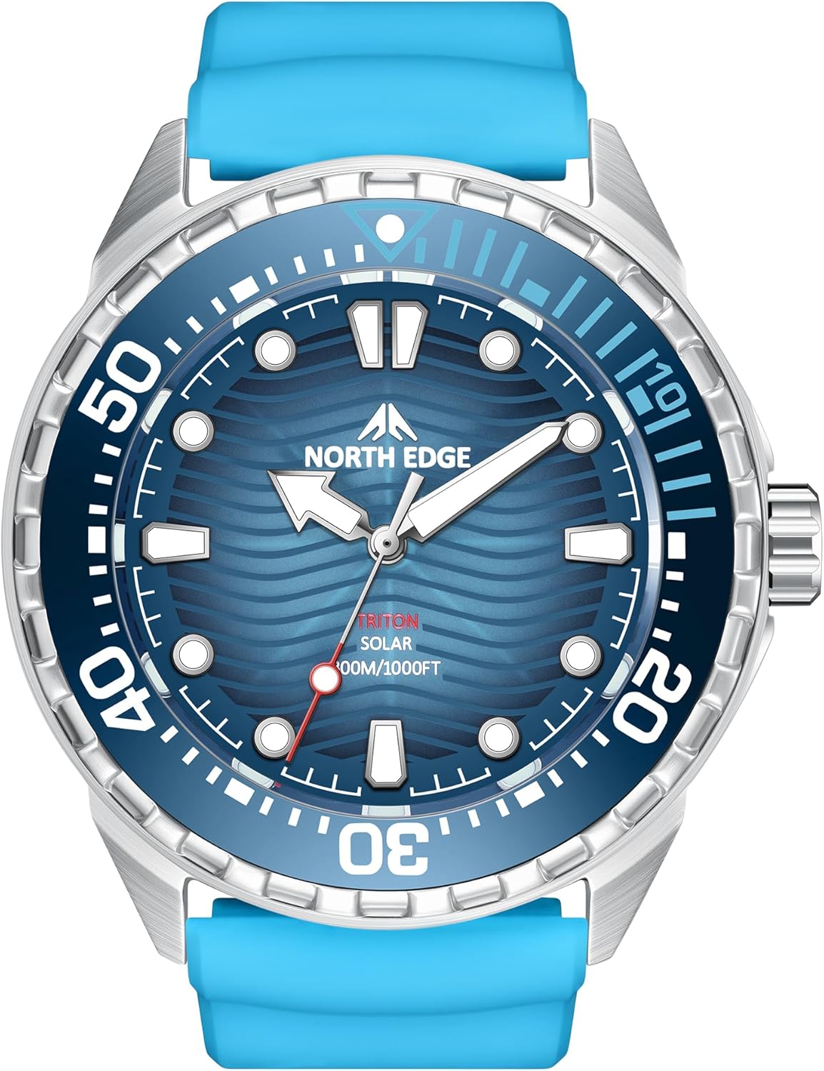 NORTH EDGE Solar Powered Dive Watch Women Men’s Watch