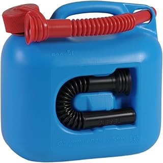 Kraftstoff-Kanister PREMIUM 5l für Benzin, Diesel und andere Gefahrgüter, UN-Zulassung, made in Germany, TÜV-geprüfter Pro...